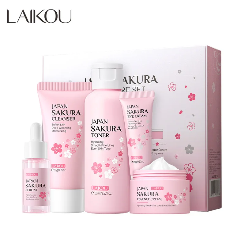 Korean Skincare Routine - LAIKOU Sakura Kit Cilt Bakım Setleri