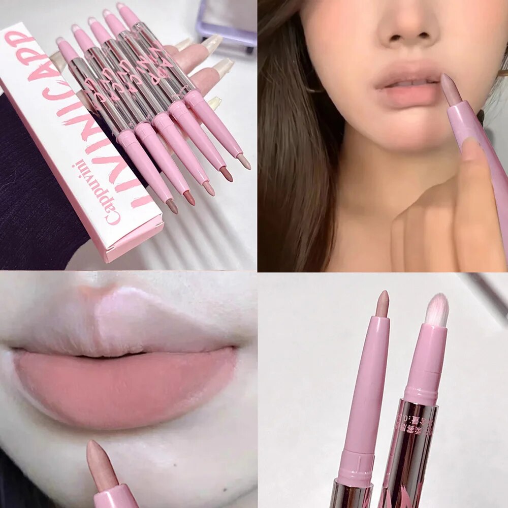 Lip Tint Korean - Dudak fırçası ile çıplak dudak kalemi