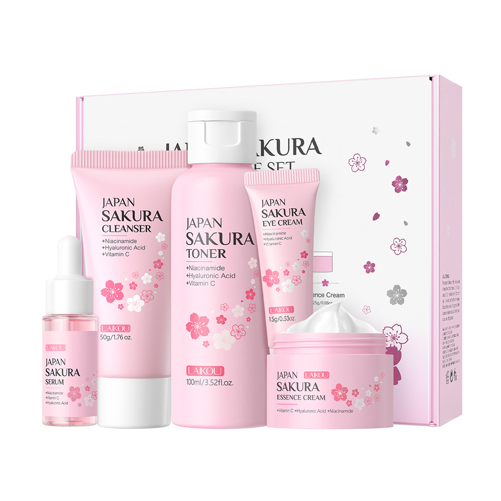 LAIKOU Sakura 5'li Cilt Bakım  - Essence Serum Toner incelemesi ve fiyatı