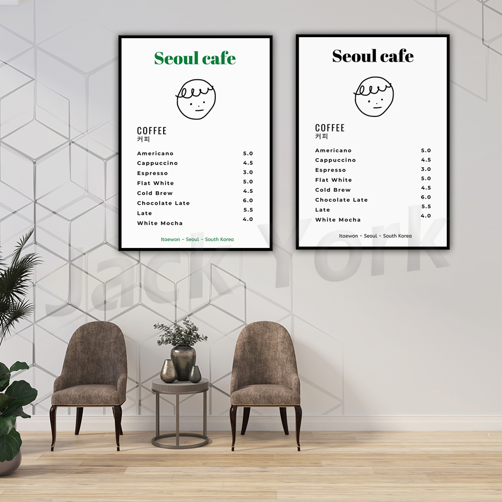 Seul Cafe Baskı Duvar Sanatı Y - Korean Arts And Lifestyle incelemesi ve fiyatı
