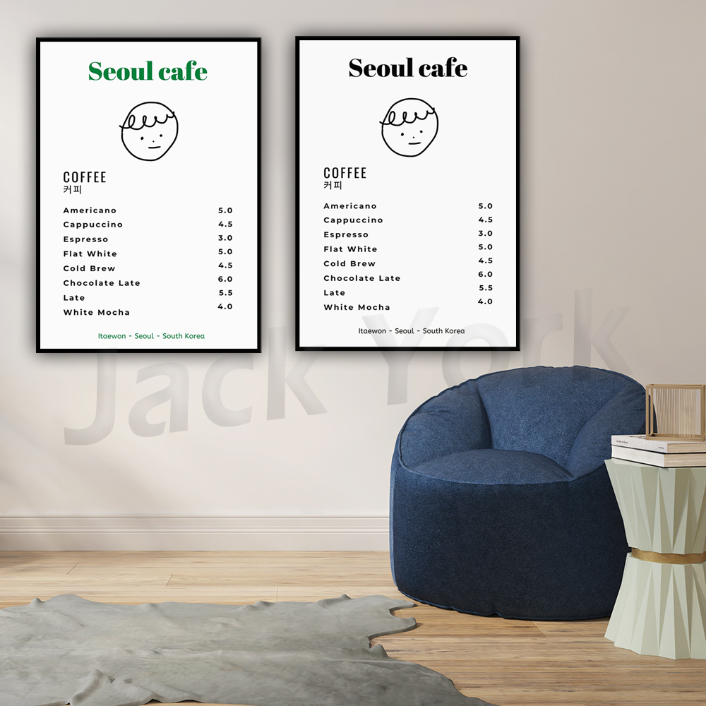 Seul Cafe Baskı Duvar Sanatı Y - Korean Arts And Lifestyle incelemesi ve fiyatı