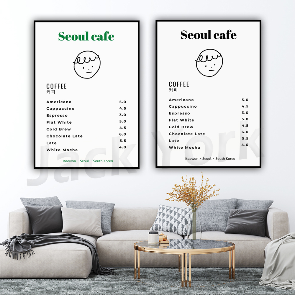 Seul Cafe Baskı Duvar Sanatı Y - Korean Arts And Lifestyle incelemesi ve fiyatı